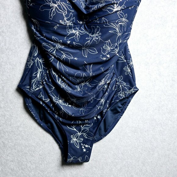 Niptuck Womens Twist Front Tummy Control Multi-fit Cup One Piece Swimsuit Size 8 - Picture 3 of 12